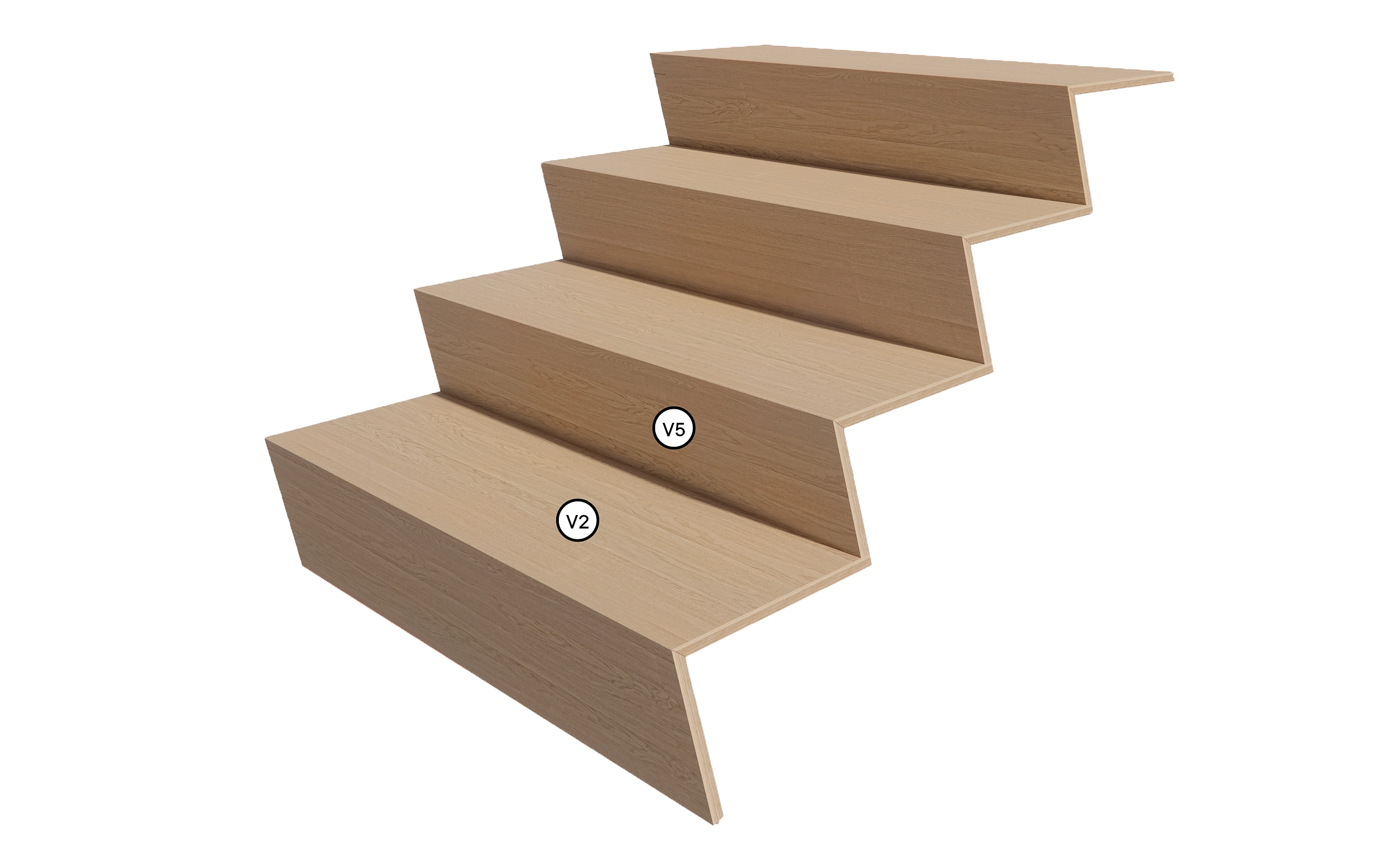 The Seamless Raked - VidaSpace | Timber Stair Styles - High Rise Apartment Eco Friendly Segmented Timber Stair Systems